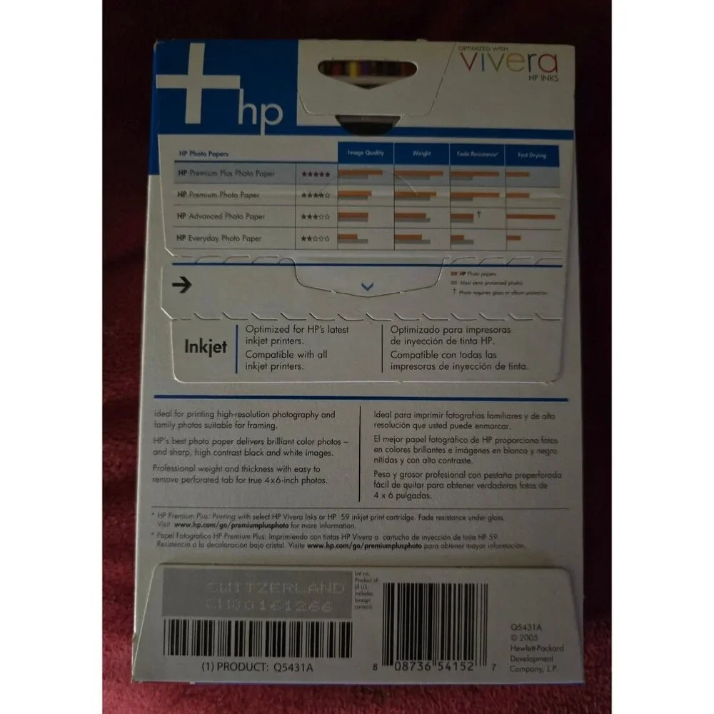 Premium Plus HP Photo Paper 20 sheets Inkjet Glossy Card Stock 11.5 Mil 4